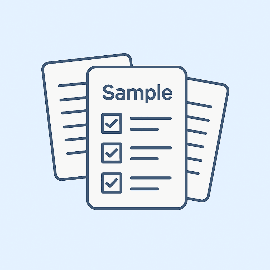 Sample completed DS-160 forms