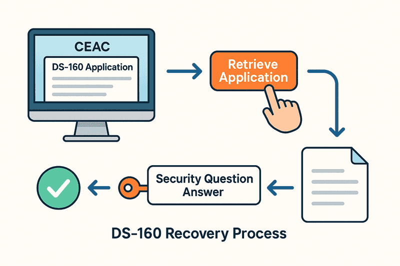 Follow these simple steps to retrieve your DS-160 application through the CEAC website.